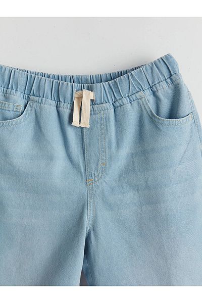 LC Waikiki Basic Boys' Jeans Shorts with Elastic Waist