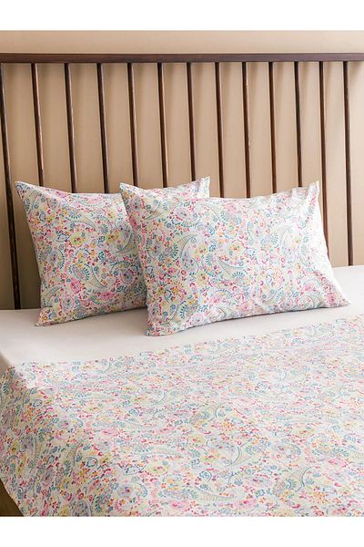 LC Waikiki Floral Cotton Double Pique Set