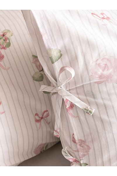 LC Waikiki Bow Patterned Cotton Double Pique Set