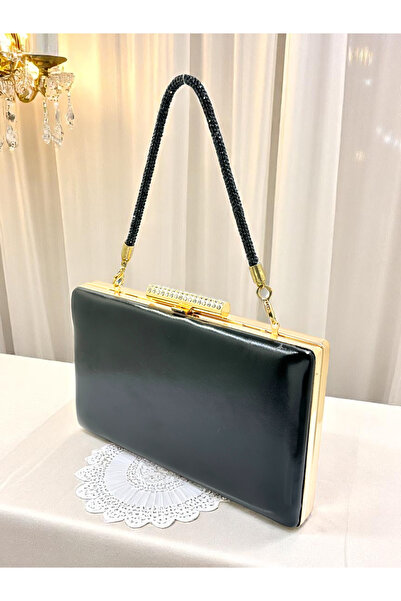 Biçanta Culoare Neagră Piele Mate Piele Femei Rochie Seara Geanta Nunta Logod...