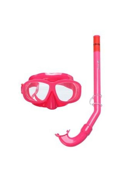 OEM Set mască și tub de snorkel fuchsia pentru copii 3-6 ani