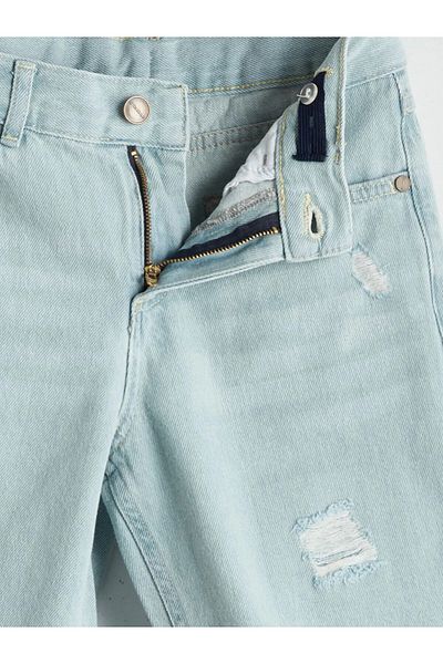 LC Waikiki Boys' Jean Shorts with Adjustable Elastic Waist