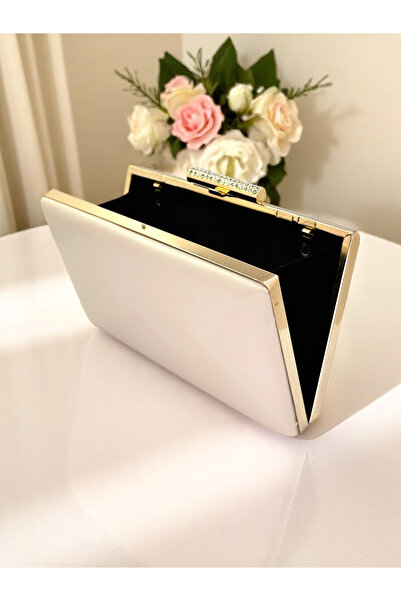 Biçanta Τσάντα νύφης εκρού χρώμα ματ δέρμα γυναικείο βραδινό φόρεμα τσάντα γάμου αρραβώνων αποφοίτηση