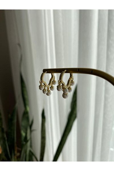 marsel aksesuar Special Series Xuping Pearl Dangle Gold Earrings