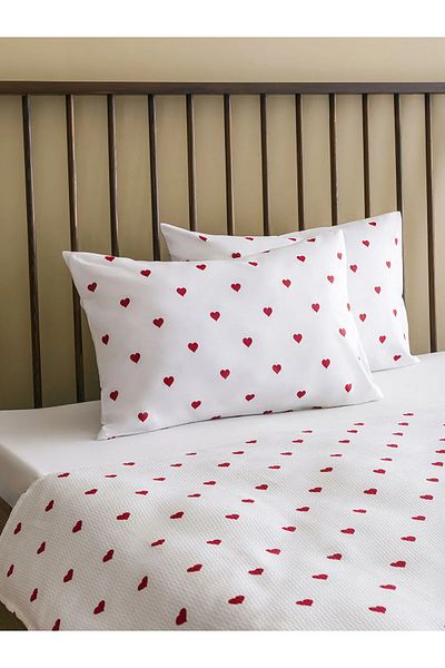 LC Waikiki Heart Patterned Double Pique Set