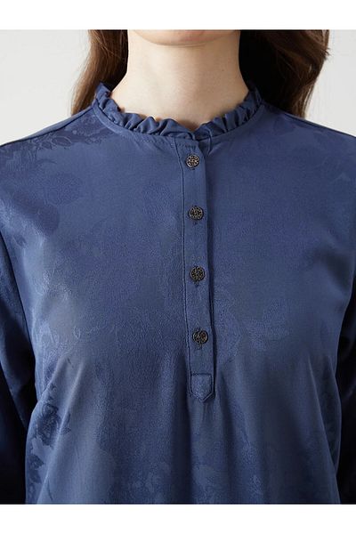 LC Waikiki Rochie de damă cu guler vertical cu volane