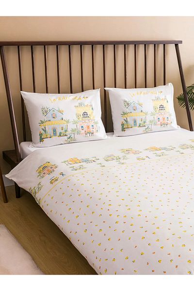 LC Waikiki Printed Double Duvet Cover Set