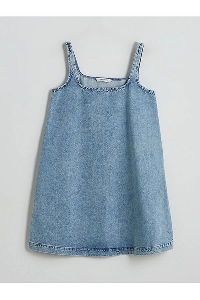 LC Waikiki Φόρεμα Jean με λαιμόκοψη U