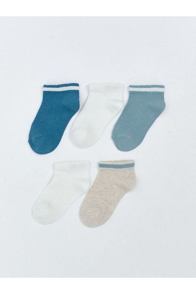 LC Waikiki Lcw Baby Petrol Basic Baby Boy Booties Socks 5-Pack