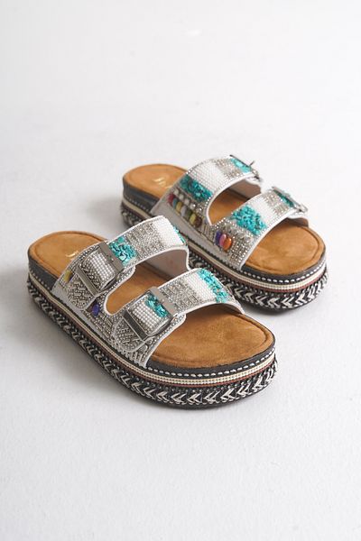 SEEM & BE Joy Beaded Hand Embroidered Women's Slippers