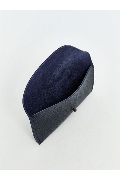 LC Waikiki Navy Blue Leather Look Men's Glasses Case