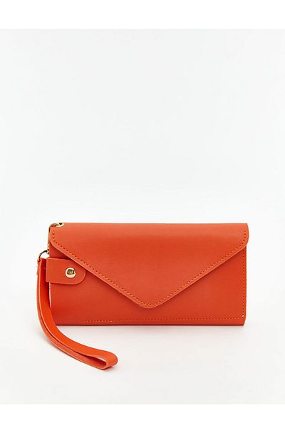 LC Waikiki Orange Leather Look Women's Wallet