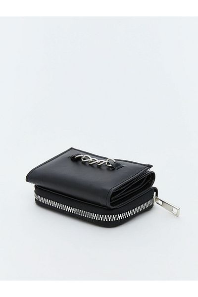 LC Waikiki Black Leather Look Women's Wallet