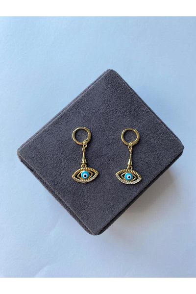 marsel aksesuar Xuping Evil Eye Dangle Gold Earrings