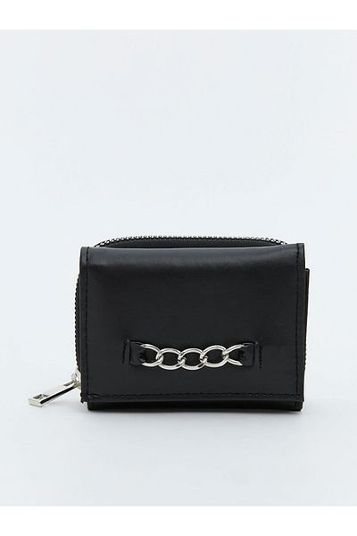 LC Waikiki Black Leather Look Women's Wallet
