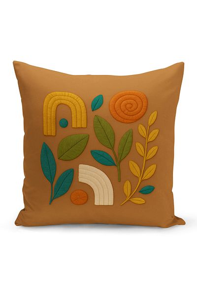Bertille Home Husă de pernă imprimată digitală pe două părți (aspect de model de broderie Punch/Punch)