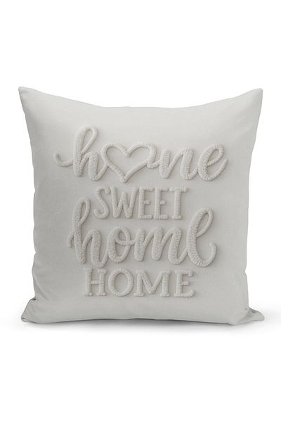 Bertille Home Husă de pernă imprimată digitală pe două părți (aspect de model de broderie Punch/Punch)