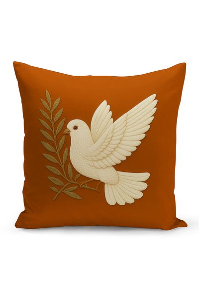 Bertille Home Husă de pernă imprimată digitală pe două părți (aspect de model de broderie Punch/Punch)
