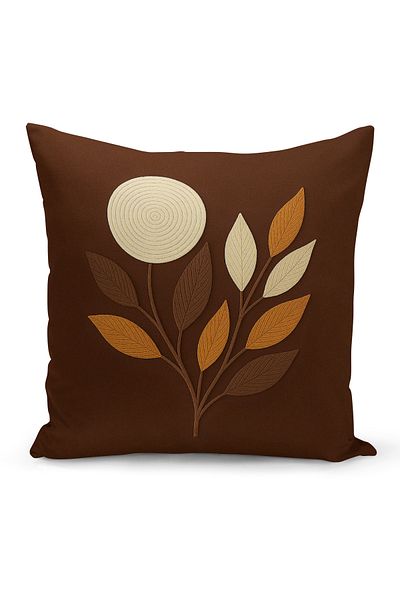 Bertille Home Husă de pernă imprimată digitală pe două părți (aspect de model de broderie Punch/Punch)