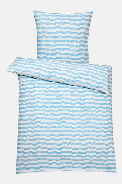 Tchibo Renforce Stripe Cotton Duvet Set 135 X 200 cm, Multicolor