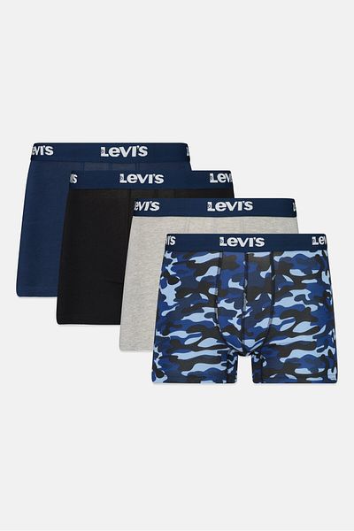 Levi's Men 4 Pack Brand Logo Boxer Brief, Multicolor