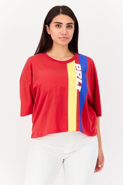 Polo Ralph Lauren Women Round Neck Short Sleeves Graphic Print T-Shirts, Multicolor