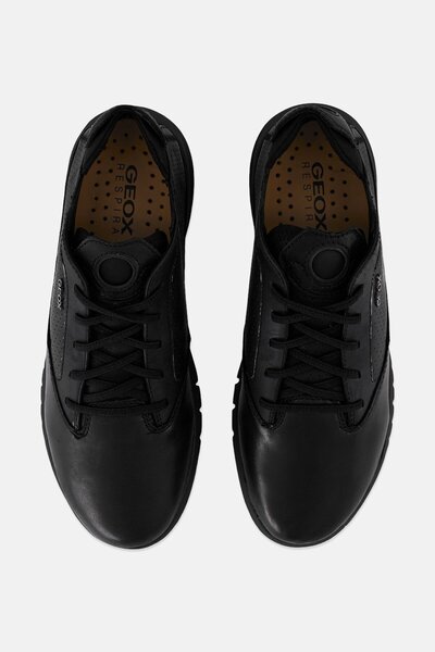 Geox Men Leather Lace Up Shoes, Black