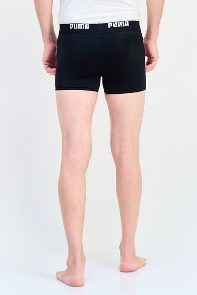 Puma Men Brand Logo Swimwear Trunk, Black