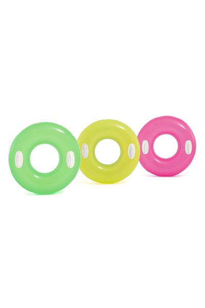 MAİN SHOP Intex 8+Age 76 cm Bright Inflatable Ring with Handle Children's Ring Inflatable Pool and Sea Swimming Ring M-59258