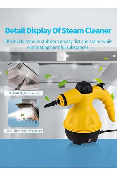 fulina 1050W Portable Handheld Steam Cleaner Set, With 9 Accessories, High Temperature, Cleaning Tool