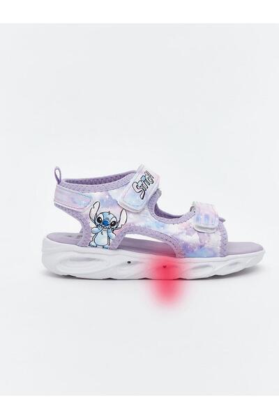 LC Waikiki Peak New Season Stitch Printed Girls' Sandals with Lighted Soles