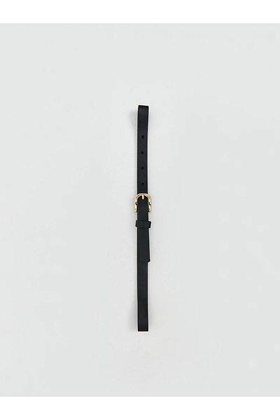 LC Waikiki Black Leather Look Girl's Belt