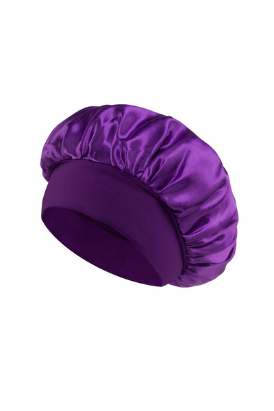 choice2 Dark Purple 1pcs Soft Silk Satin Lined Bonnet Large Satin Hair Bonnet...