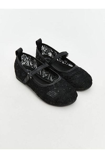 LC Waikiki Black Girl's Ballerina Shoes