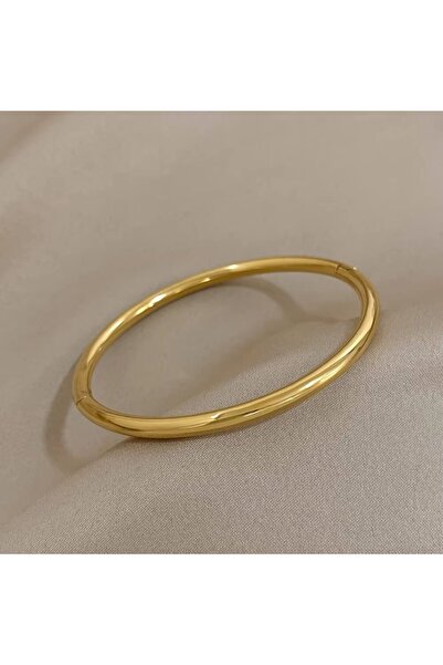 Choice سوار S039 من الفولاذ التيتانيوم والفولاذ المقاوم للصدأ مرصع بالزركون مطلي بالذهب، بتصميم كلاسيكي وبسيط