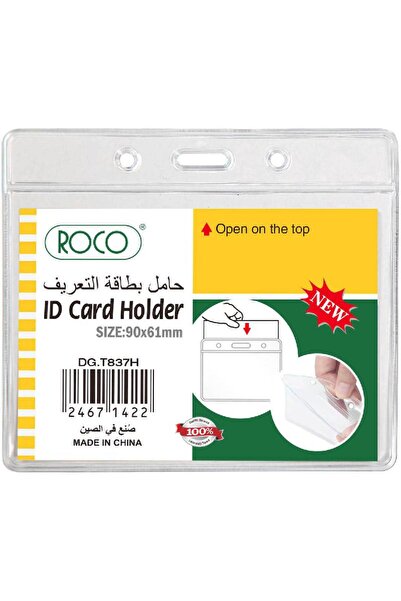 Roco حامل هوية شفاف - واقي بطاقات شفاف للمكتب والمدرسة والفعاليات