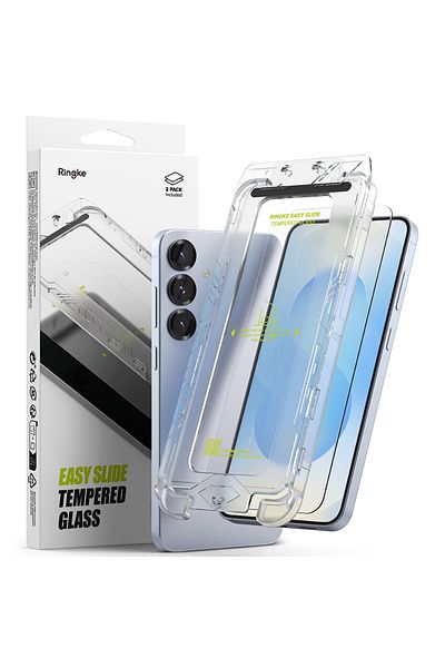 Ringke Folie de protecție pentru Samsung Galaxy S25 (set de 2) - Ringke Easy Slide din sticlă securizată - Transparentă