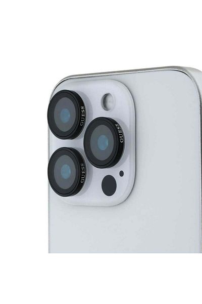 Guess Folie for iPhone 16 Pro / iPhone 16 Pro Max - Guess Protective Lens (GUCL163SAGK) - Metal Black