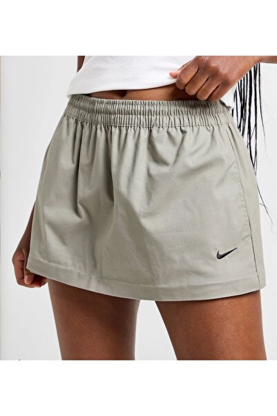 Nike Sportswear Essential Women's Mid-Rise Woven Cargo Midi Skirt Yeşil Kadın Etek