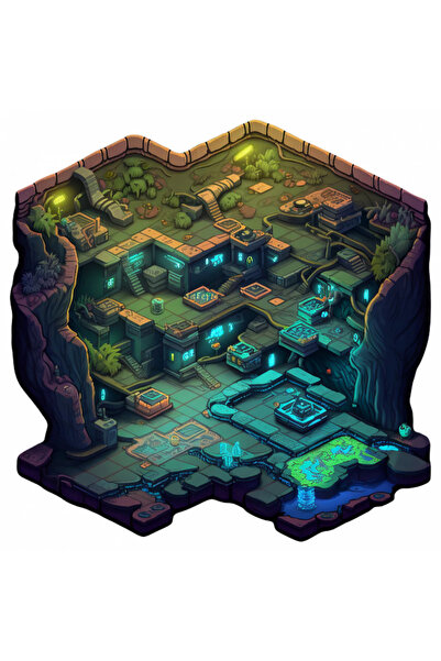 INOVATIX Set de 8 autocolante cu harta jocului subteran, INOVATIX®. 6 cm