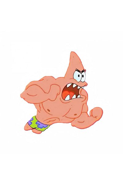 INOVATIX Set de 8 piese, autocolant Patrick Star meme musculos, INOVATIX®. 6 cm