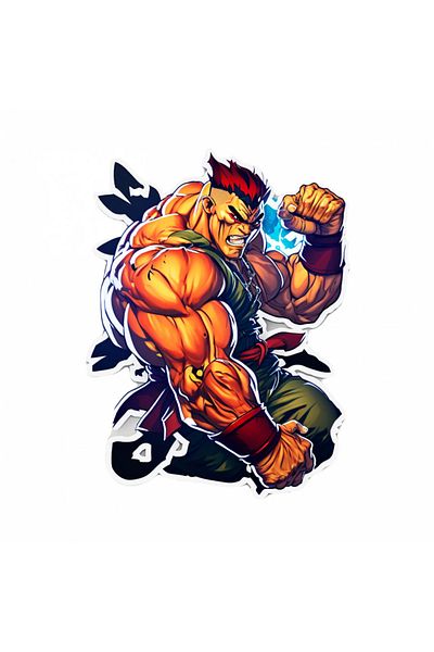 INOVATIX Set de 8 autocolante Street Fighter cu manșete, INOVATIX®. 6 cm
