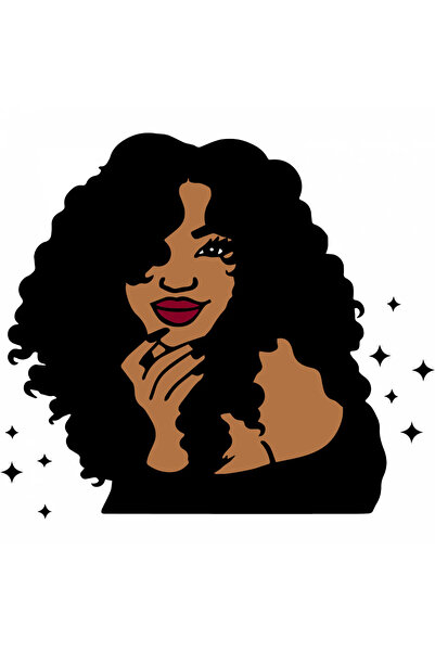 INOVATIX Set de 8 bucăți, autocolant Kinky Curls Afro, INOVATIX®. 6 cm