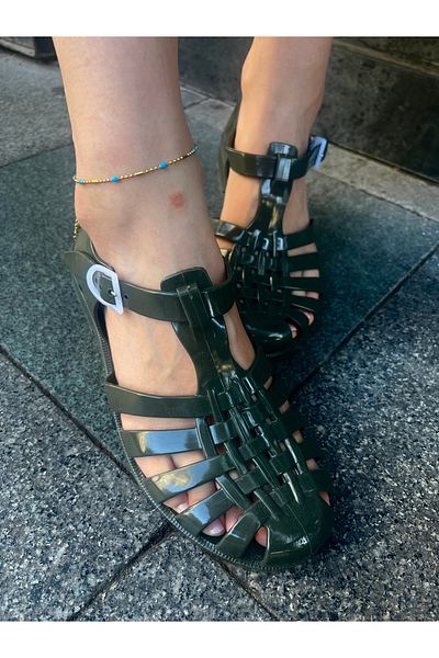 Hoop jewelery Steel Blue Chain Anklet