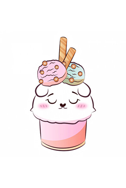 INOVATIX Set de 8 piese, autocolant pentru cupă de înghețată în formă de pisică, INOVATIX®. 6 cm