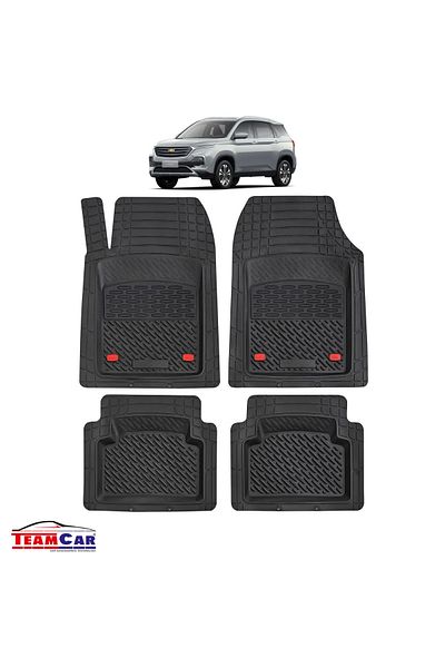TEAMCAR ® Car Mats Tray Type Compatible Chevrolet Captiva CN202S (2019–2026) Black Durable Material