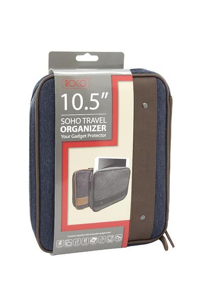 Roco SOHO Travel Portfolio – 10.5" Travel Organizer, Blue
