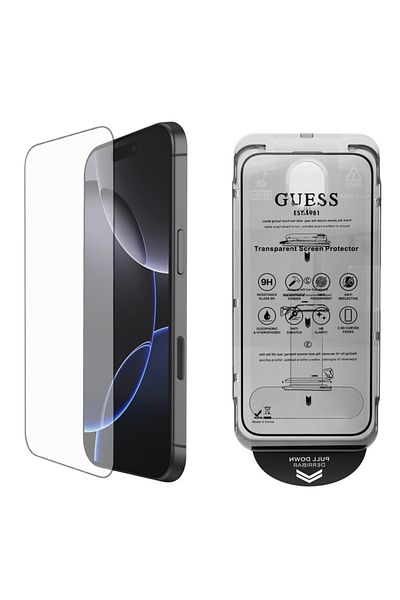 Guess Folie for iPhone 16 - Guess Classic 2.5D Outline (GUTGP16SBOKGCIT) - Black