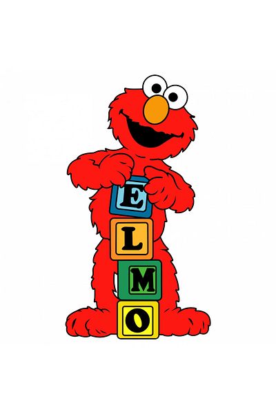 INOVATIX Set de 8 piese, autocolant Elmo Sesame Street, INOVATIX®. 6 cm
