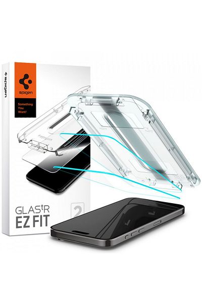 Spigen Iphone 15 Pro Case (SET OF 2) - Glas.tr Ez Fit - Clear